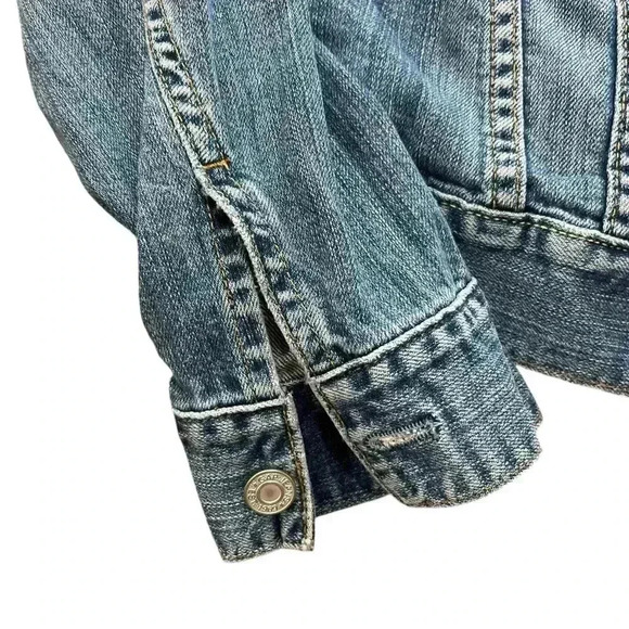 Gap true Vintage 2003 Denim Jean Jacket Long Sleeves Button Up Hong Kong-S - Picture 3 of 7